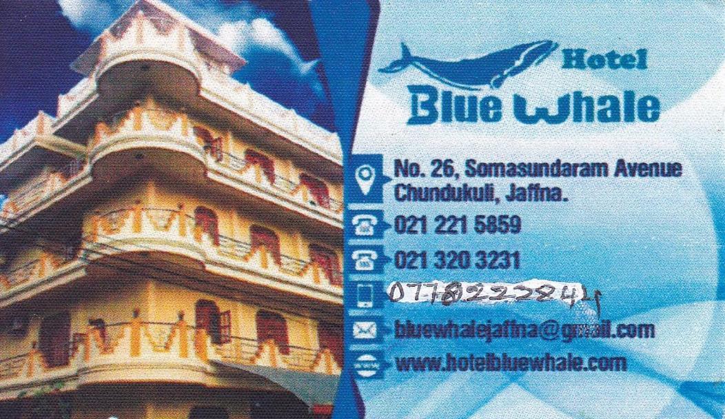 Hotel Blue Whale Jaffna Dış mekan fotoğraf